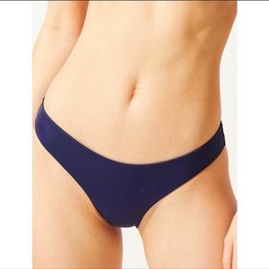 Solid & Striped Elle Navy Bikini Bottom High Cut Low Waisted Cheeky